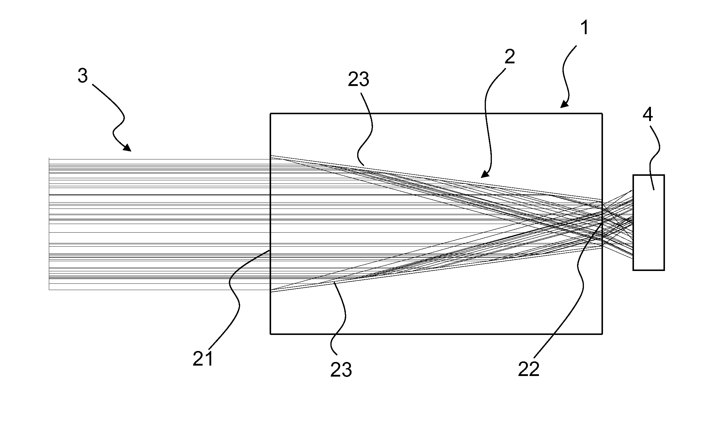 Light concentrator or distributor