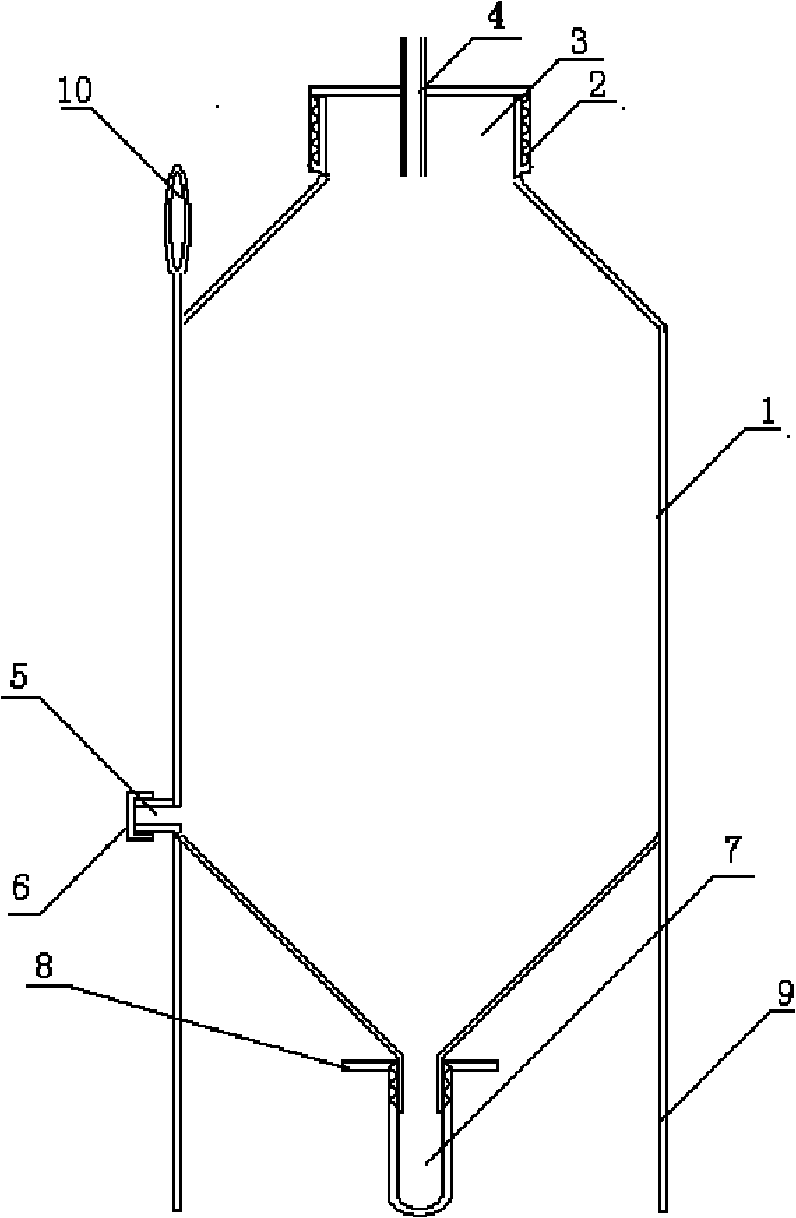 Device for collecting and separating body fluid sample used for cell examination and method therefor