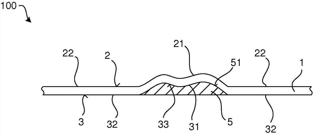 Method for manufacturing a decorative element having a raised embossed visible surface, and decorative element manufactured by said method