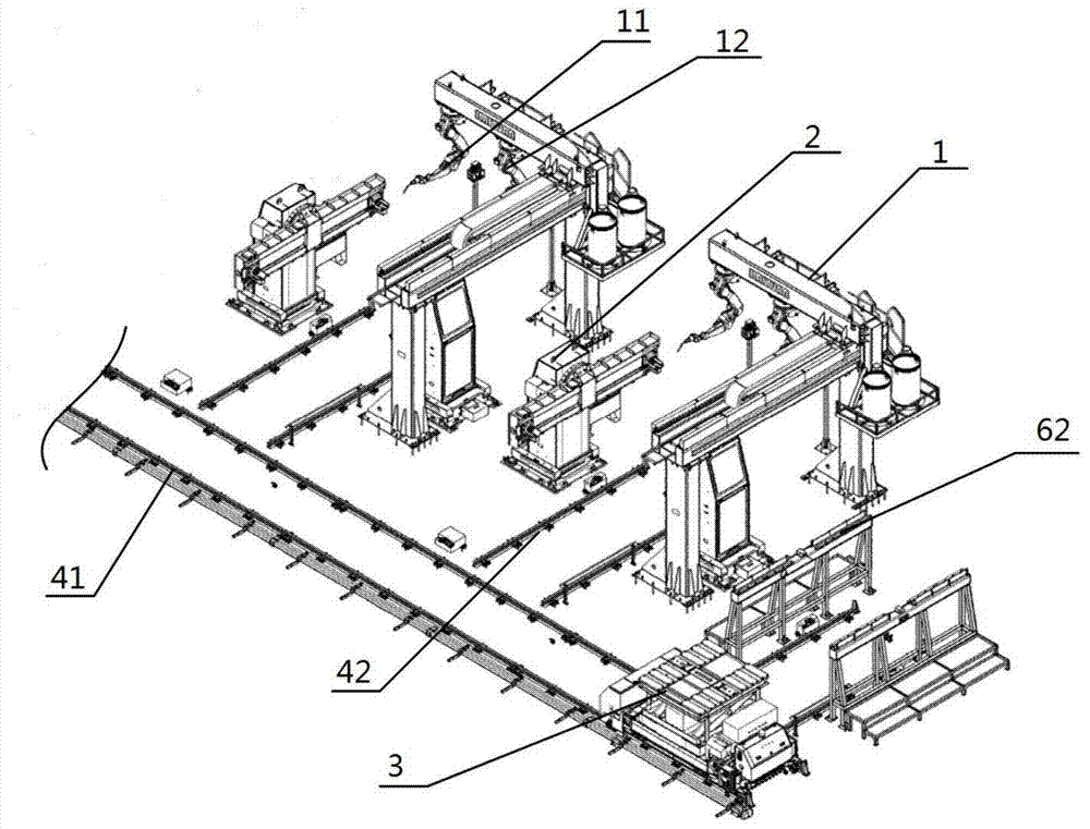 A hydraulic support welding system and its welding method