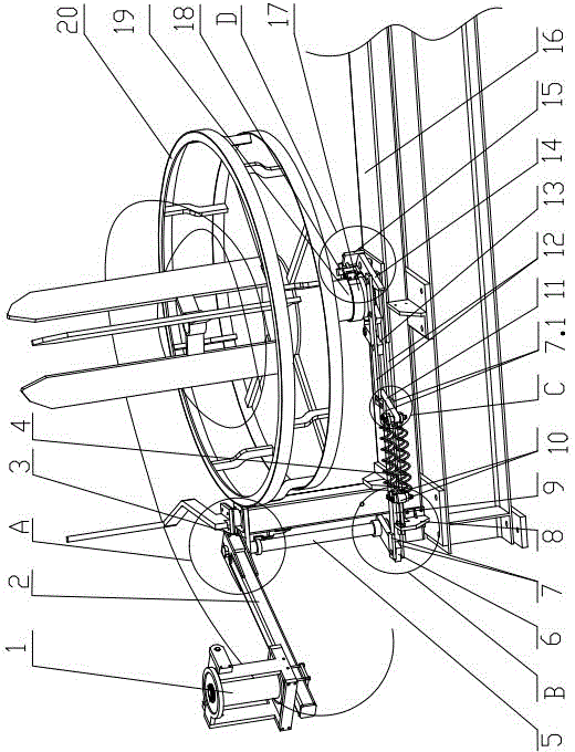 Discharge mechanism of steel bar truss forming machine