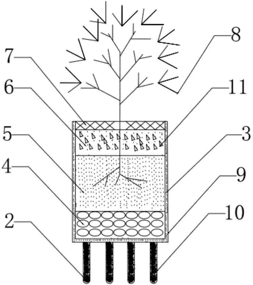 High and steep rocky slope vegetation planting method