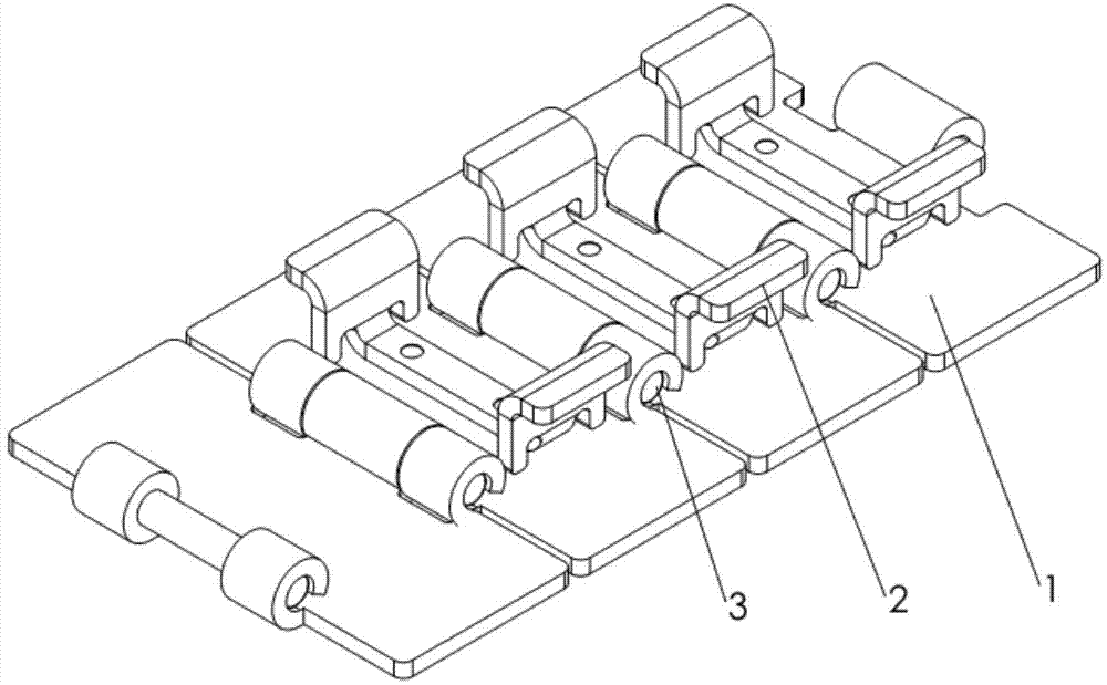 Special equipment used for automatically welding flat-top chain accessory for conveying