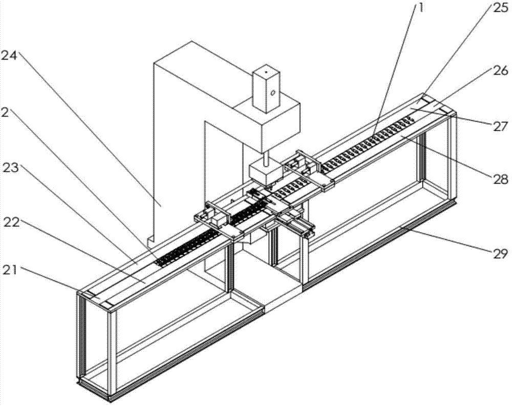 Special equipment used for automatically welding flat-top chain accessory for conveying