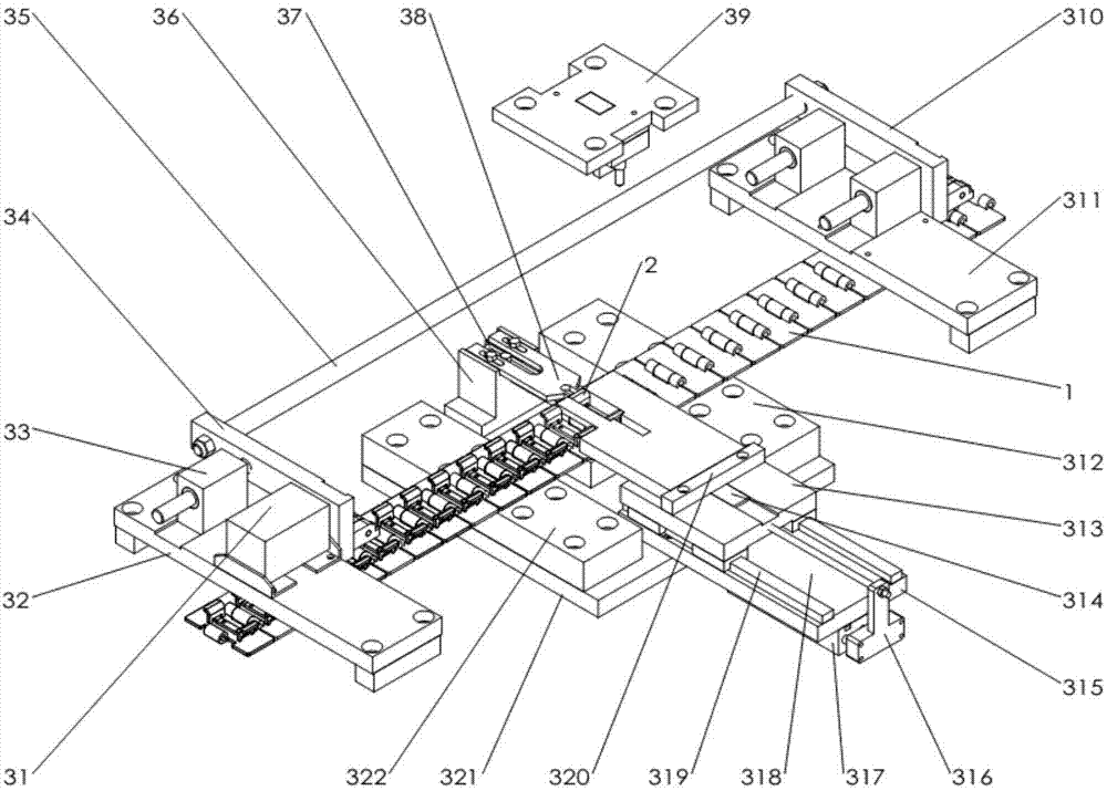 Special equipment used for automatically welding flat-top chain accessory for conveying