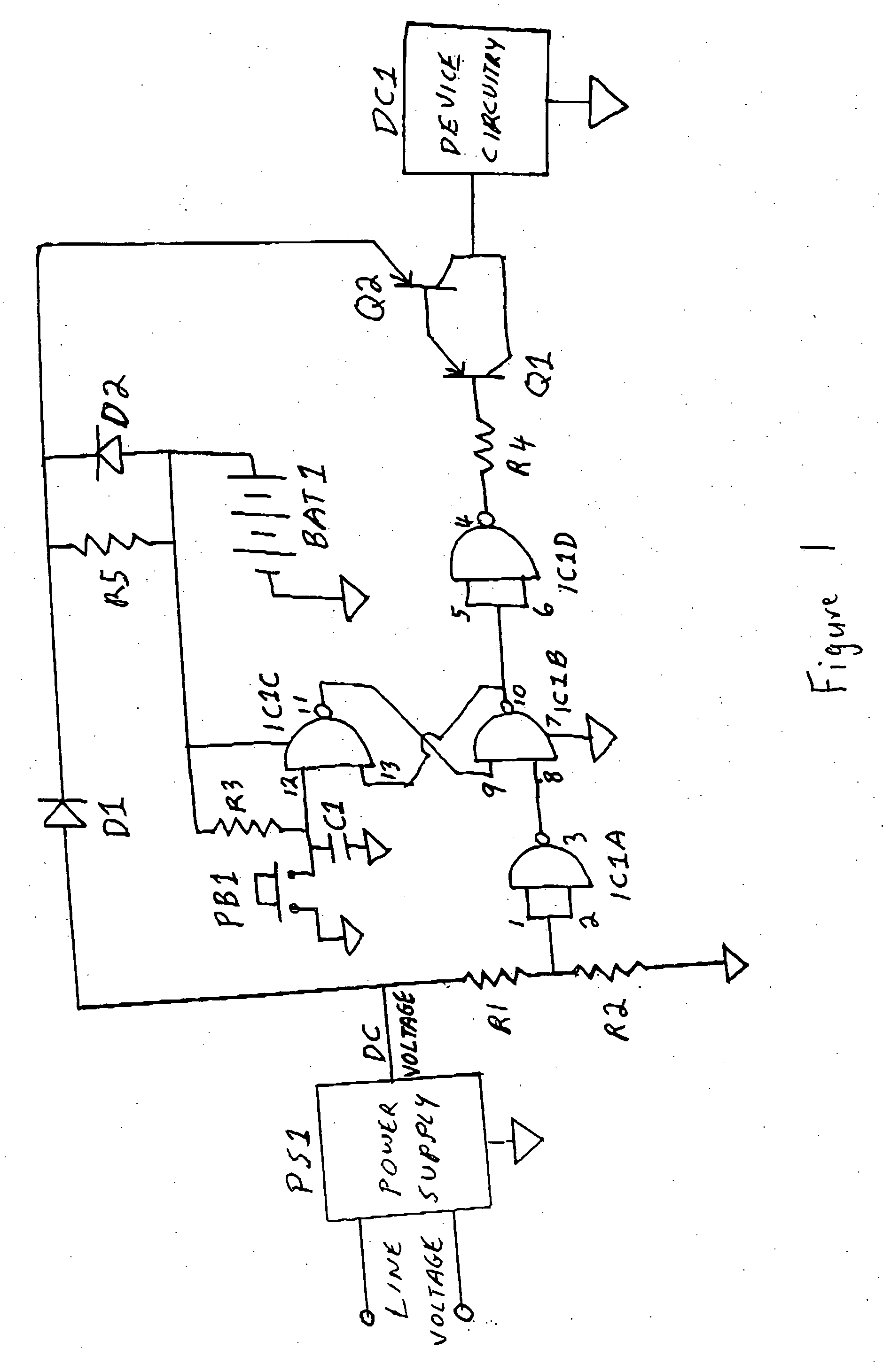 Electrically operated product, circuit for allowing a backup battery to be physically connected without being electrically connected