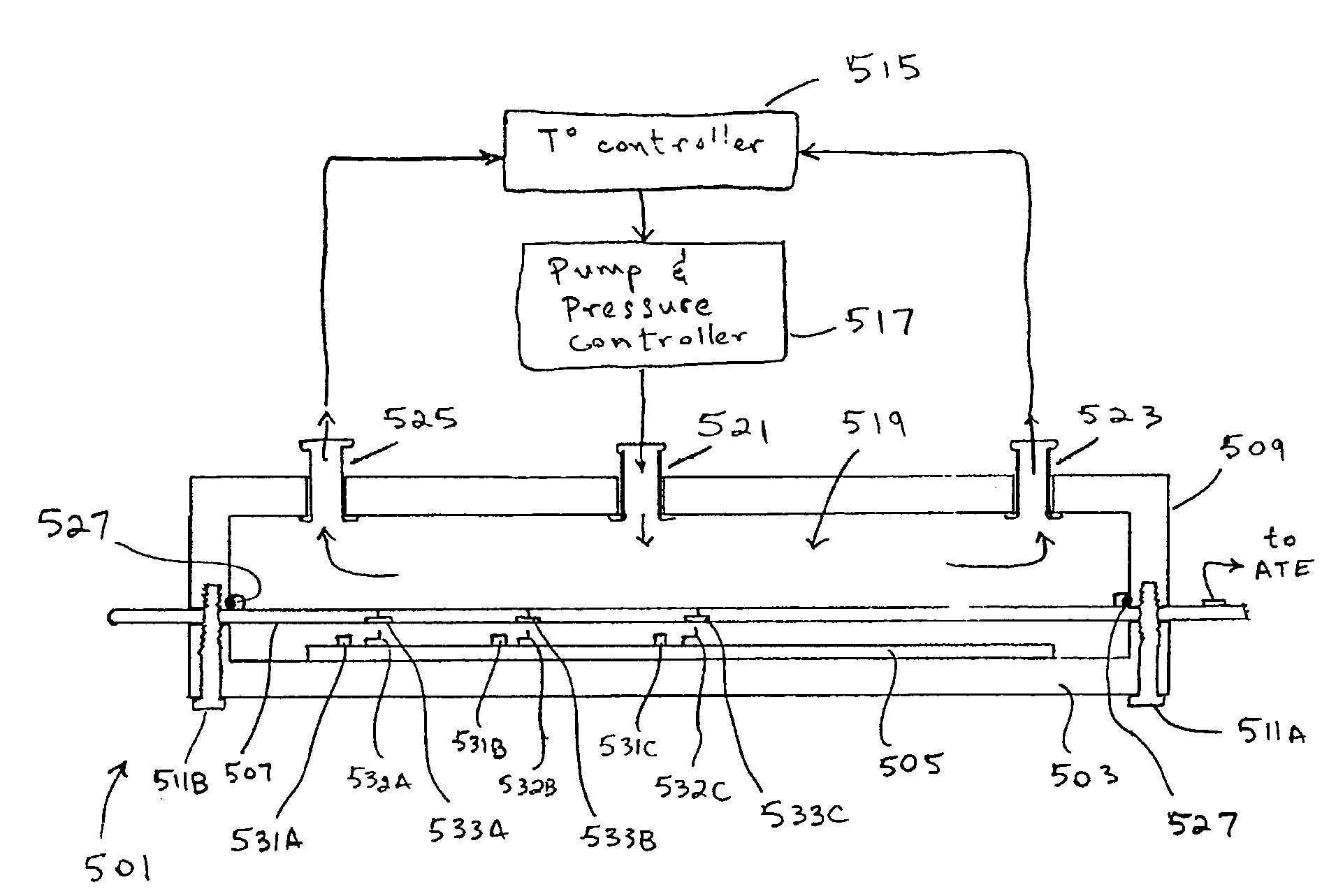 Electrical Contactor, Espcecially Wafer Level Contactor, Using Fluid Pressure