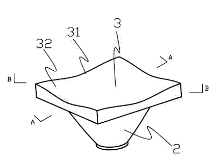 Light emitting diode (LED) secondary optical lens