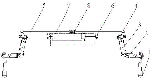 Modular quadruped walking robot with energy storage function