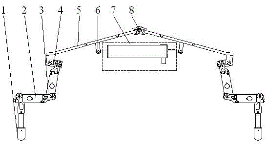 Modular quadruped walking robot with energy storage function