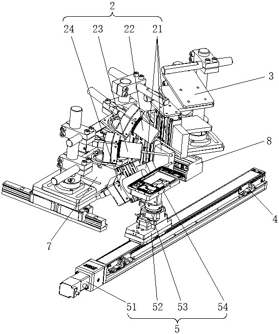 Imaging system and detection method for defects in mobile phone metal middle frame