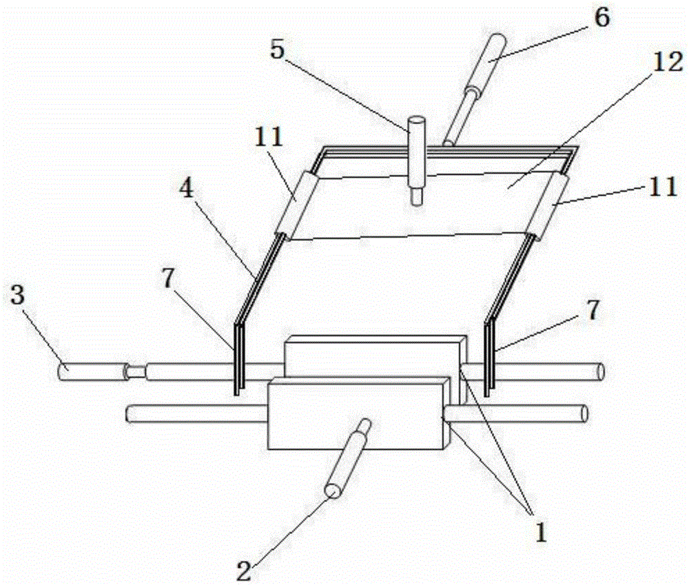 A rubbing bag mouth opening device for automatic packaging of bagged food