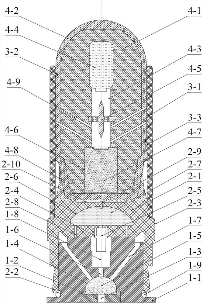 Composite anti-riot kinetic energy projectile with delay boosting function