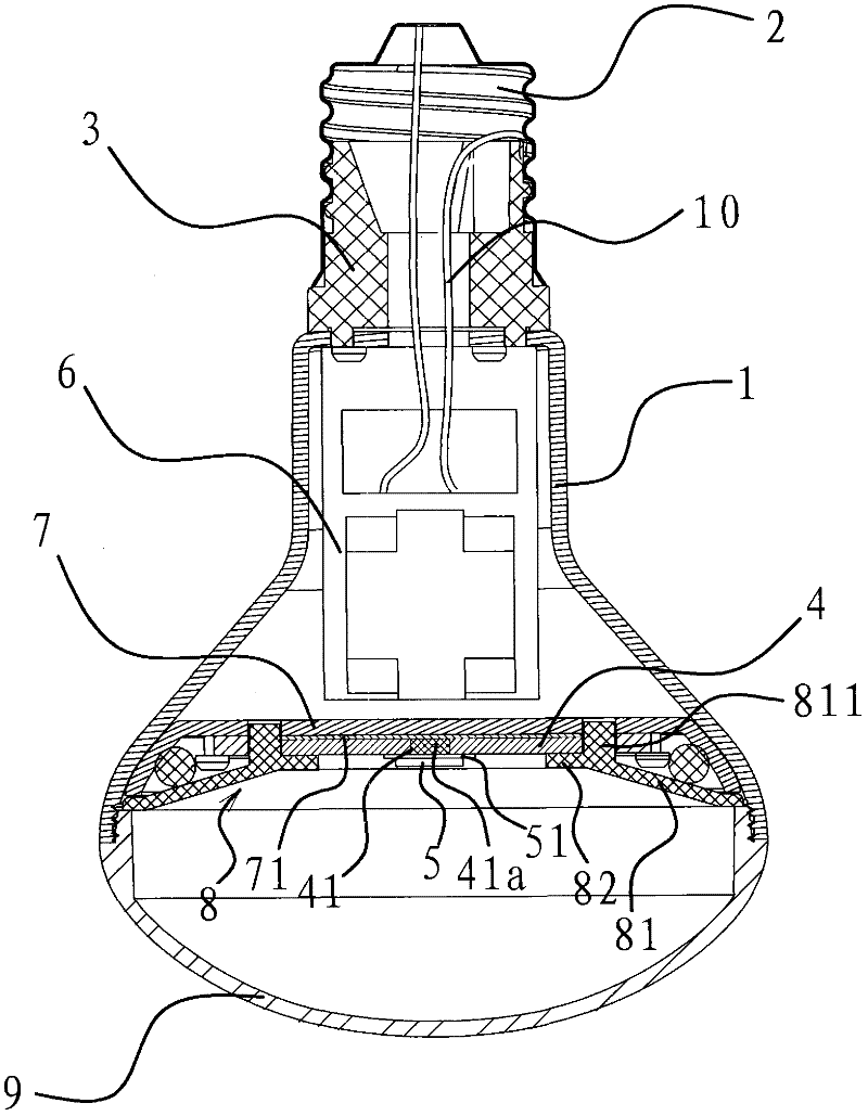 LED (light emitting diode) lamp with high heat dissipation performance