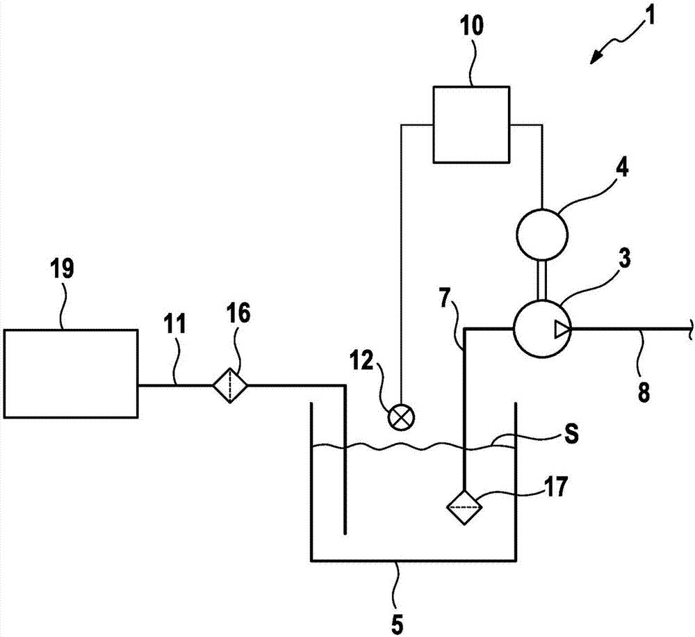 Device and method for injecting water of an internal combustion engine