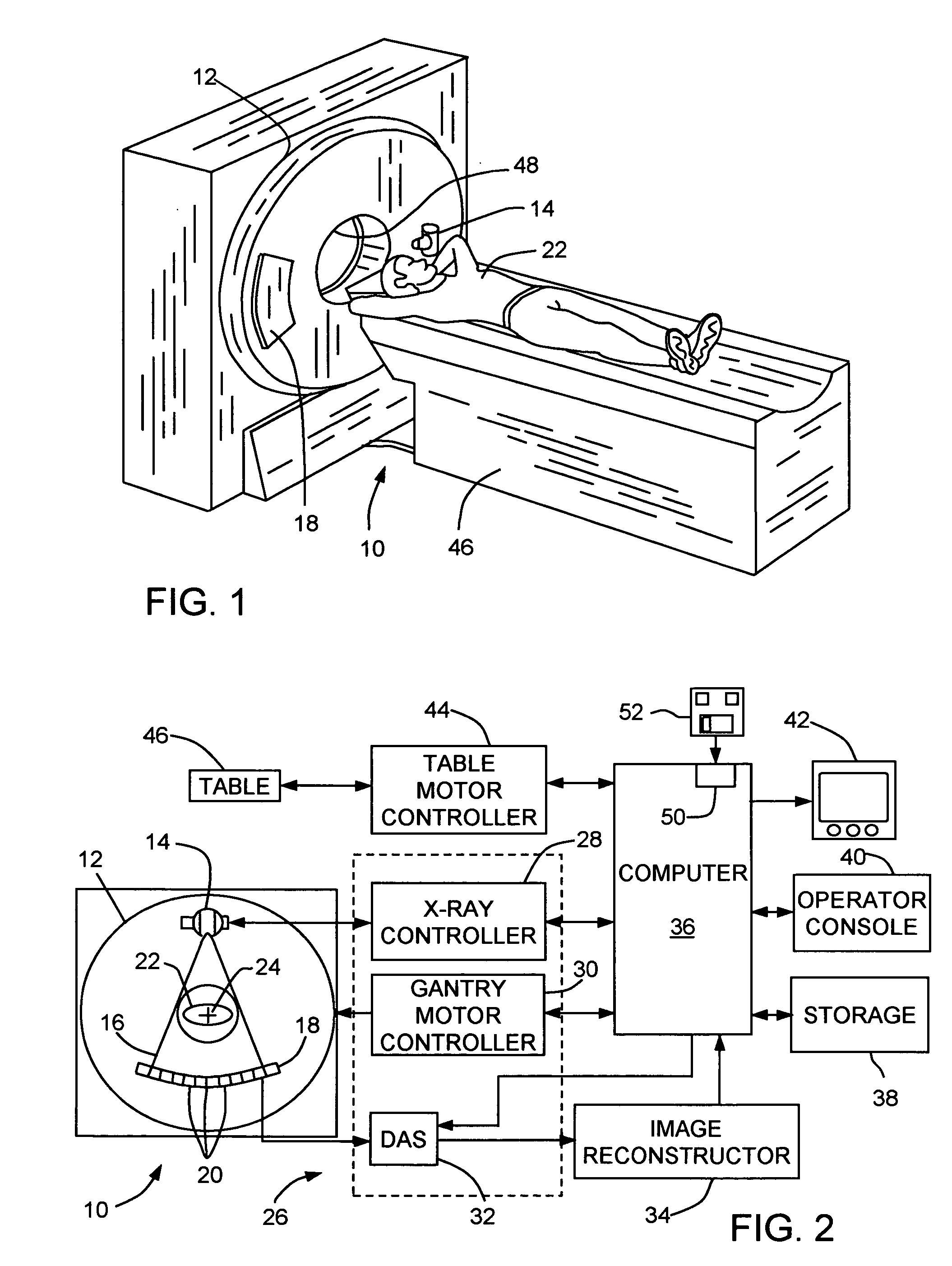 Method for quantifying an object in a larger structure using a reconstructed image