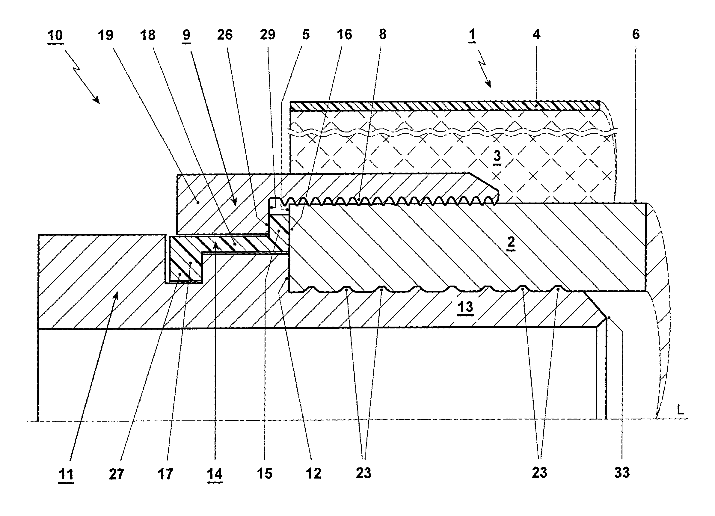 Method for connecting connection piece to thermally insulated conduit pipe
