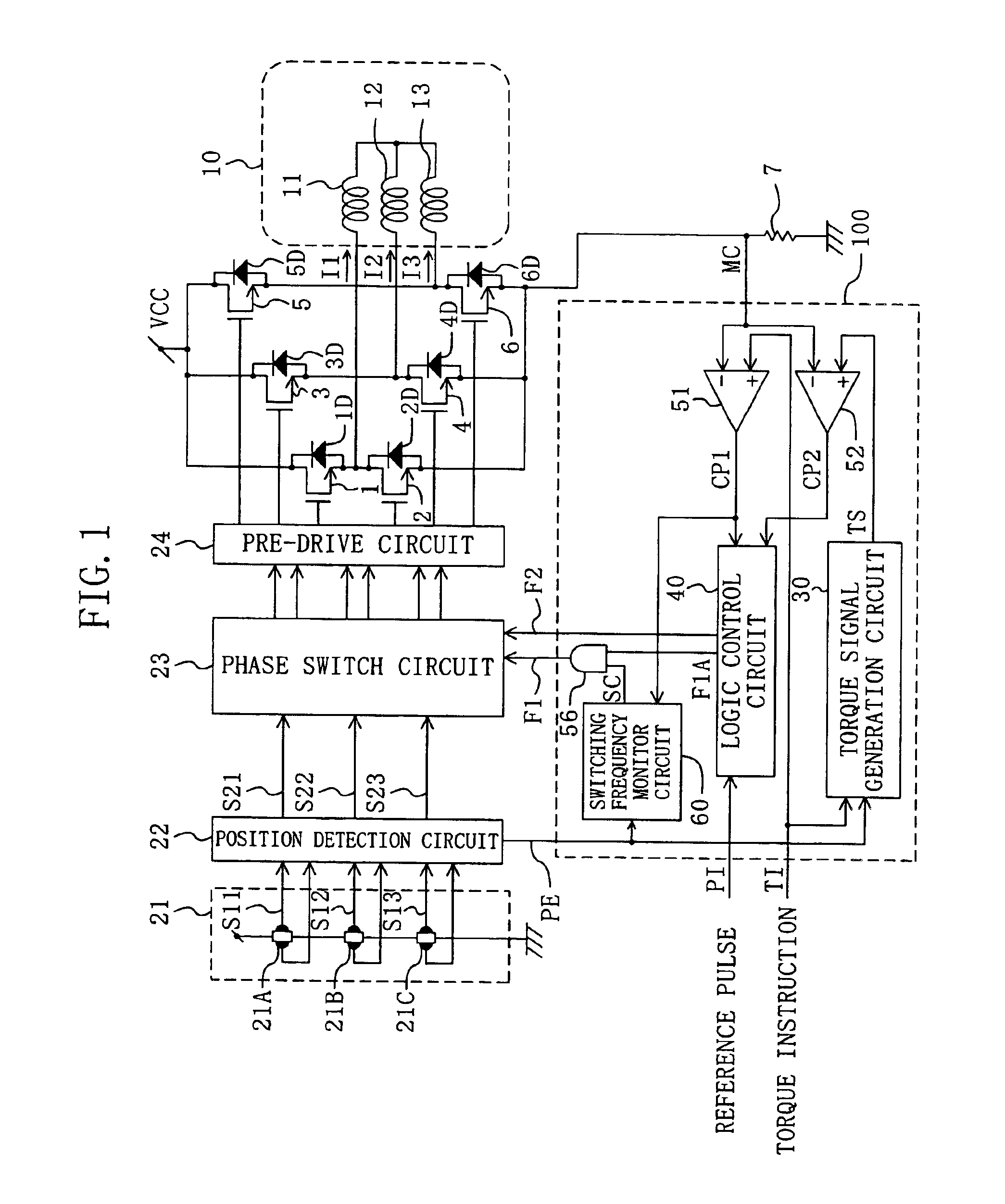 PWM controlled motor drive