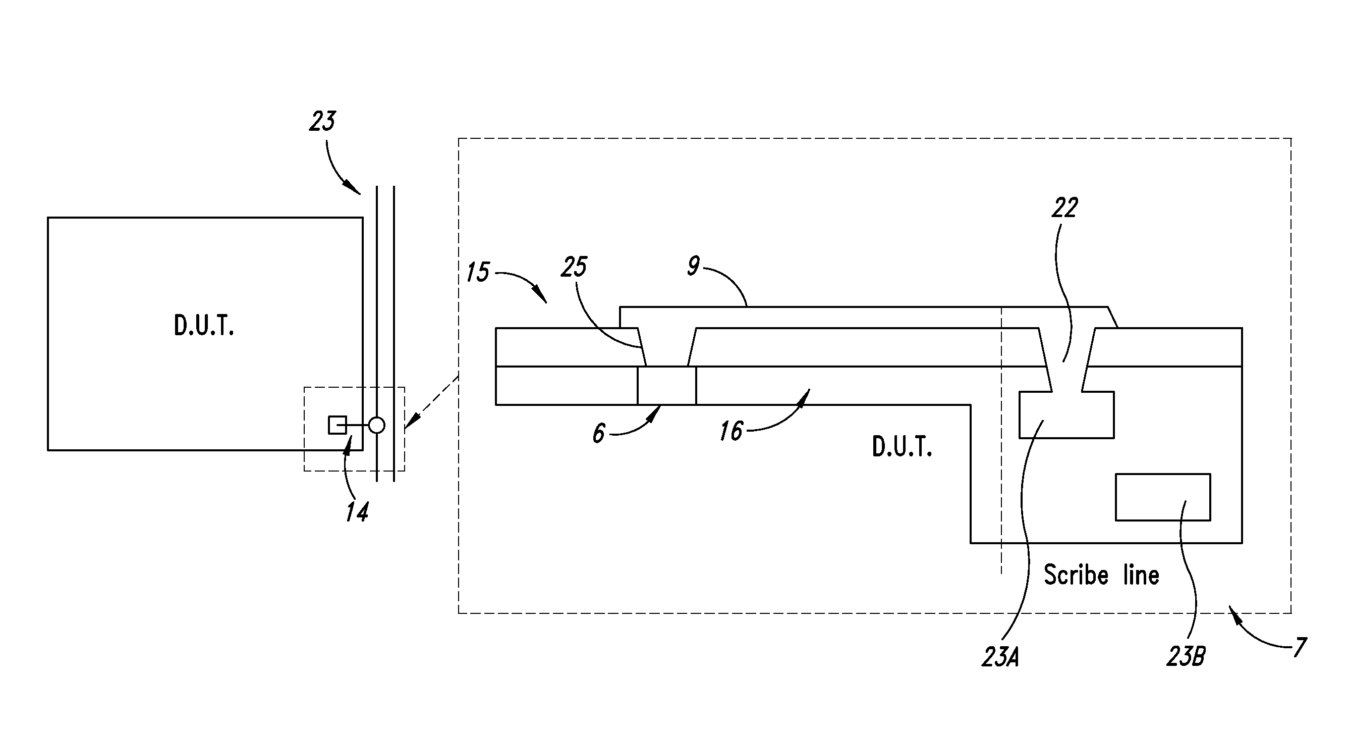 Circuit architecture for the parallel supplying during an electric or electromagnetic testing of a plurality of electronic devices integrated on a semiconductor wafer