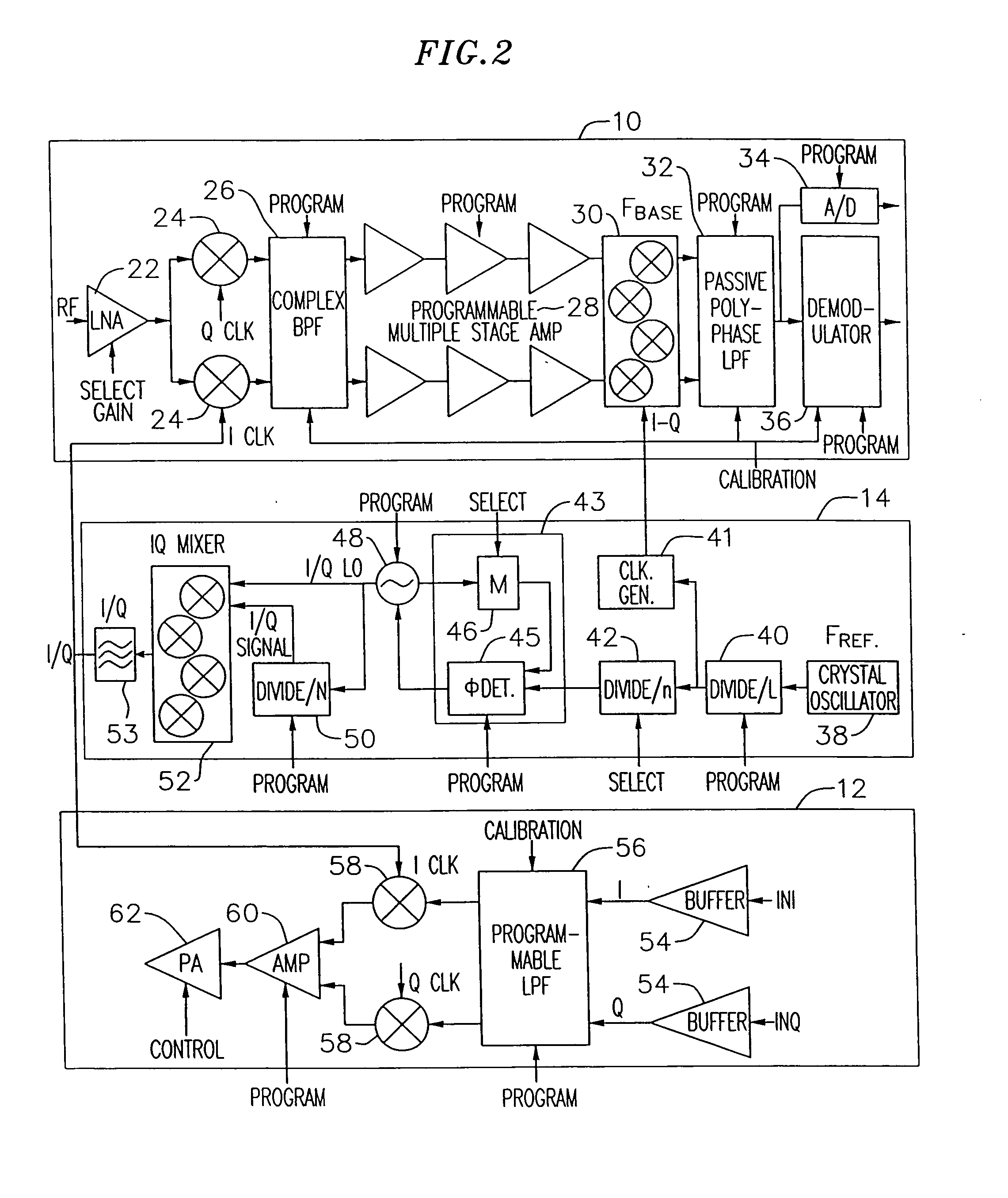 Adaptive radio transceiver with a local oscillator