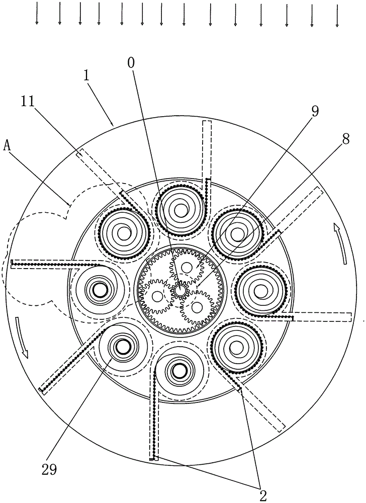 Wheel-direction flow force extension roller blind water wheel or wind wheel and power generation system