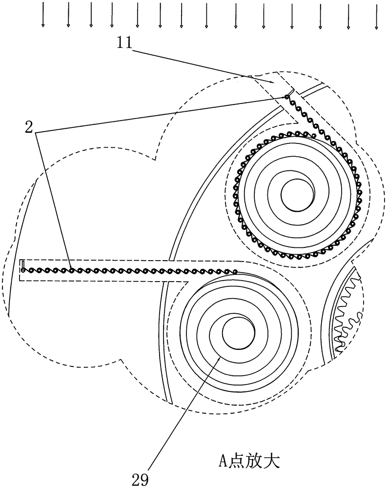 Wheel-direction flow force extension roller blind water wheel or wind wheel and power generation system