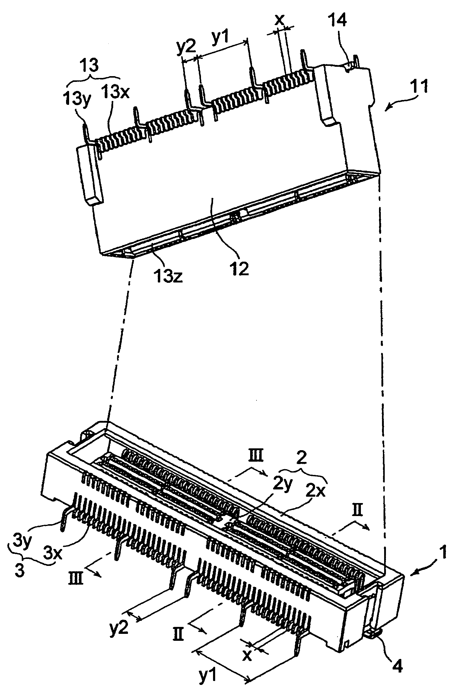 Mounting structure of connector