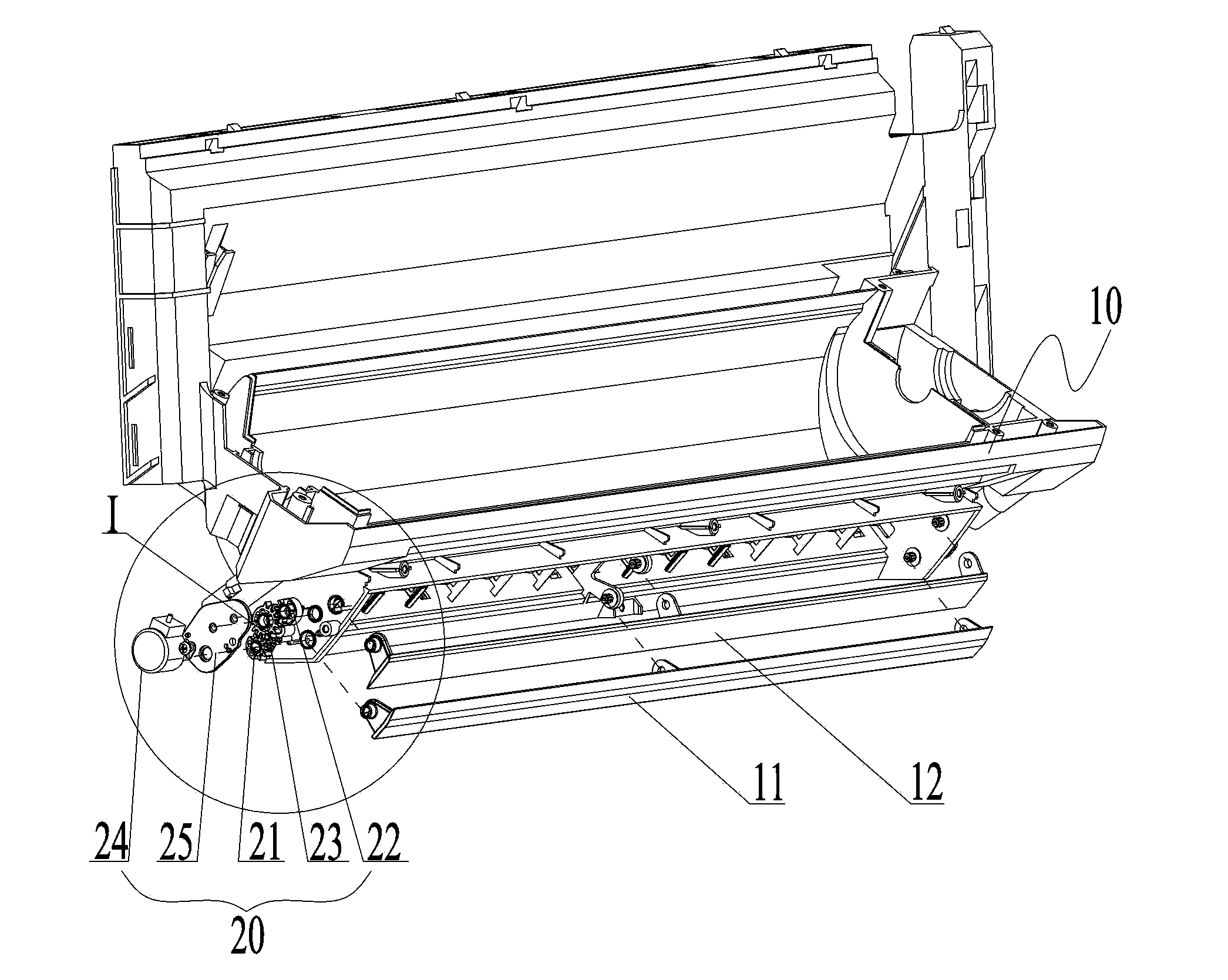 Double air guide plate driving mechanism and air conditioner with double air guide plate driving mechanism