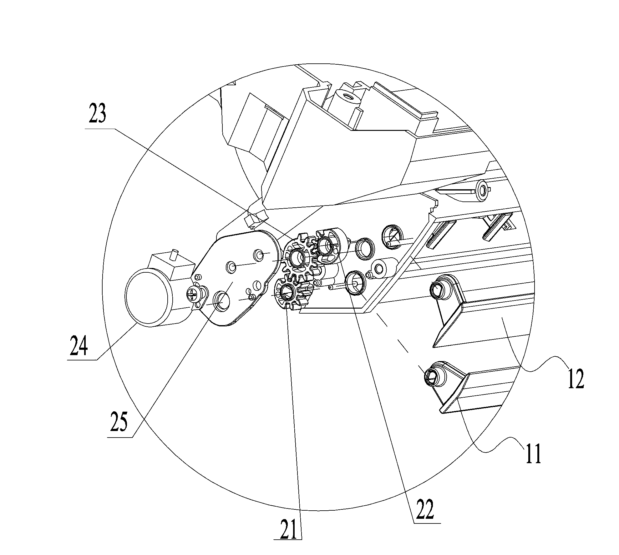 Double air guide plate driving mechanism and air conditioner with double air guide plate driving mechanism