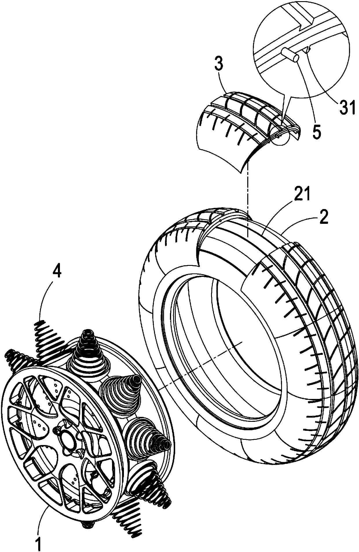Structure improvement of wheel