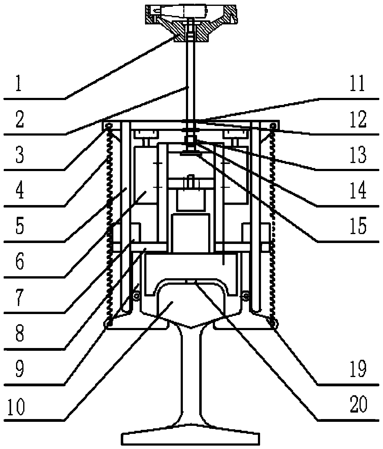 Multi-drive system titanium alloy rail stress detection device