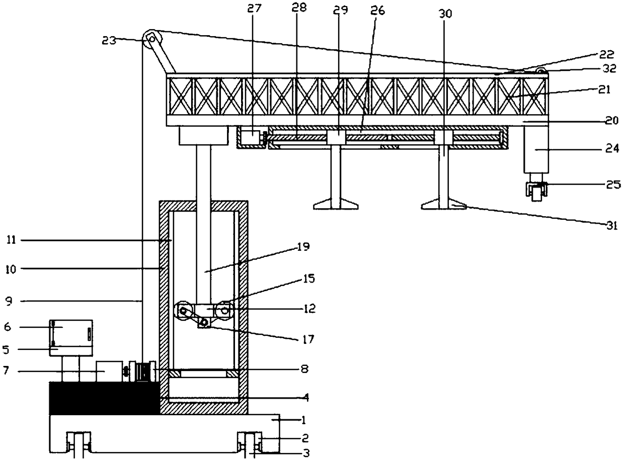 Liftable single-track bridge erecting machine