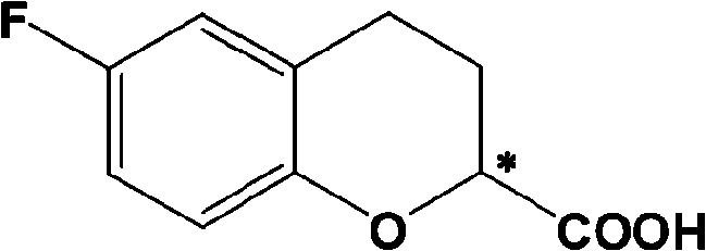 Method for preparing optical pure 6-Fluoro-3,4-dihydro-2H-1-benzopyran-2-carboxylic acid