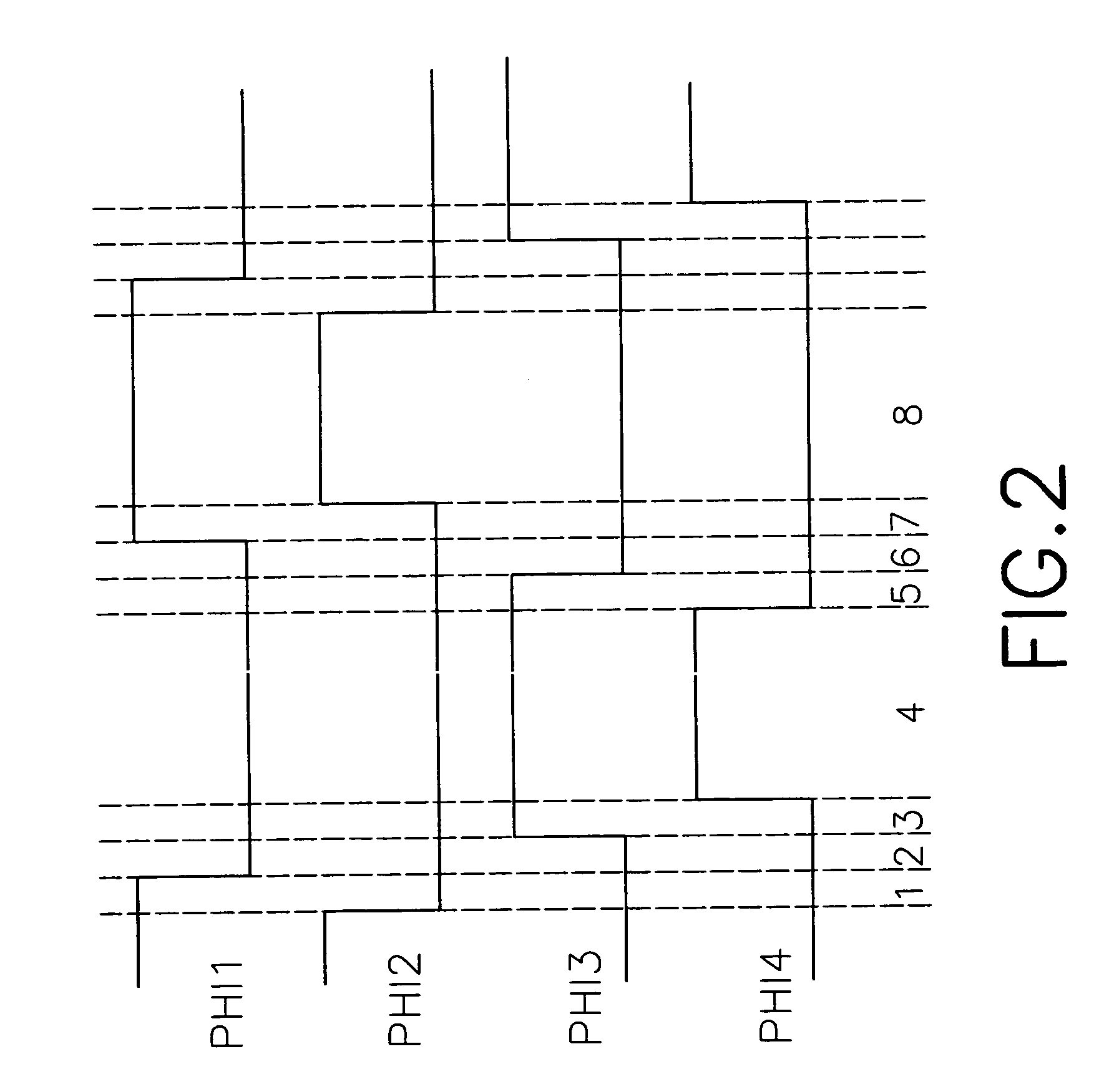 Four-phase charge pump circuit with reduced body effect