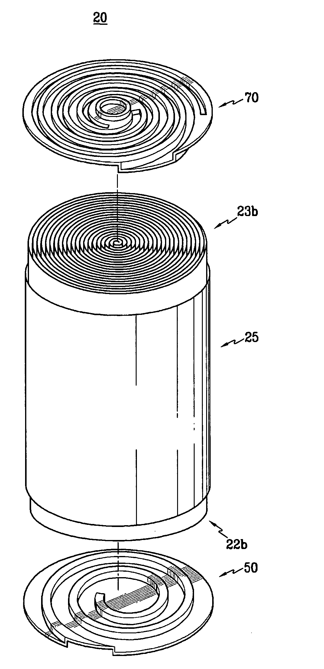 Secondary battery with collector plate and electrode package thereof