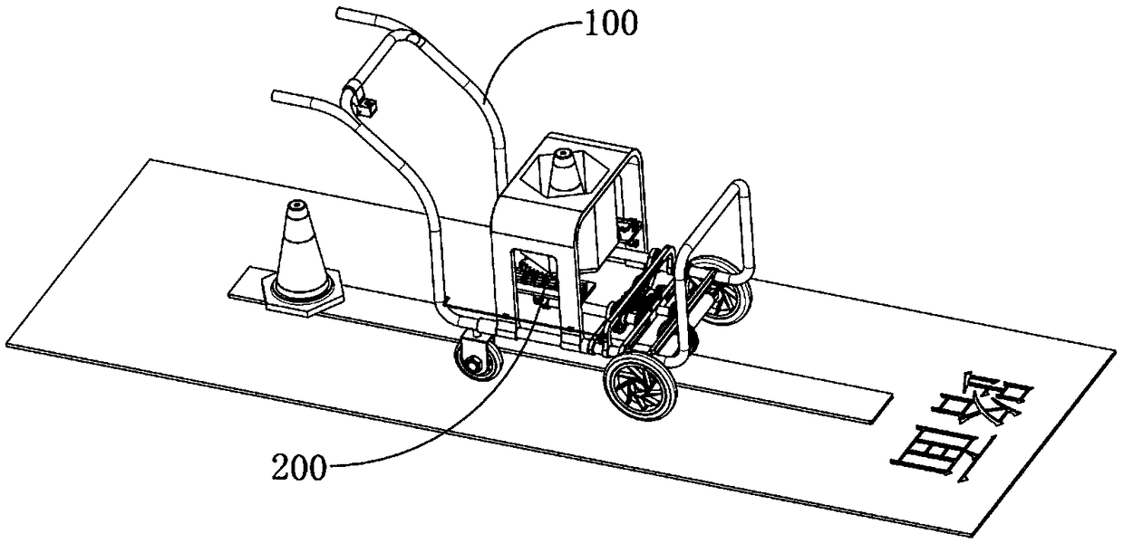 Road cone automatic placement device applied to municipal roads