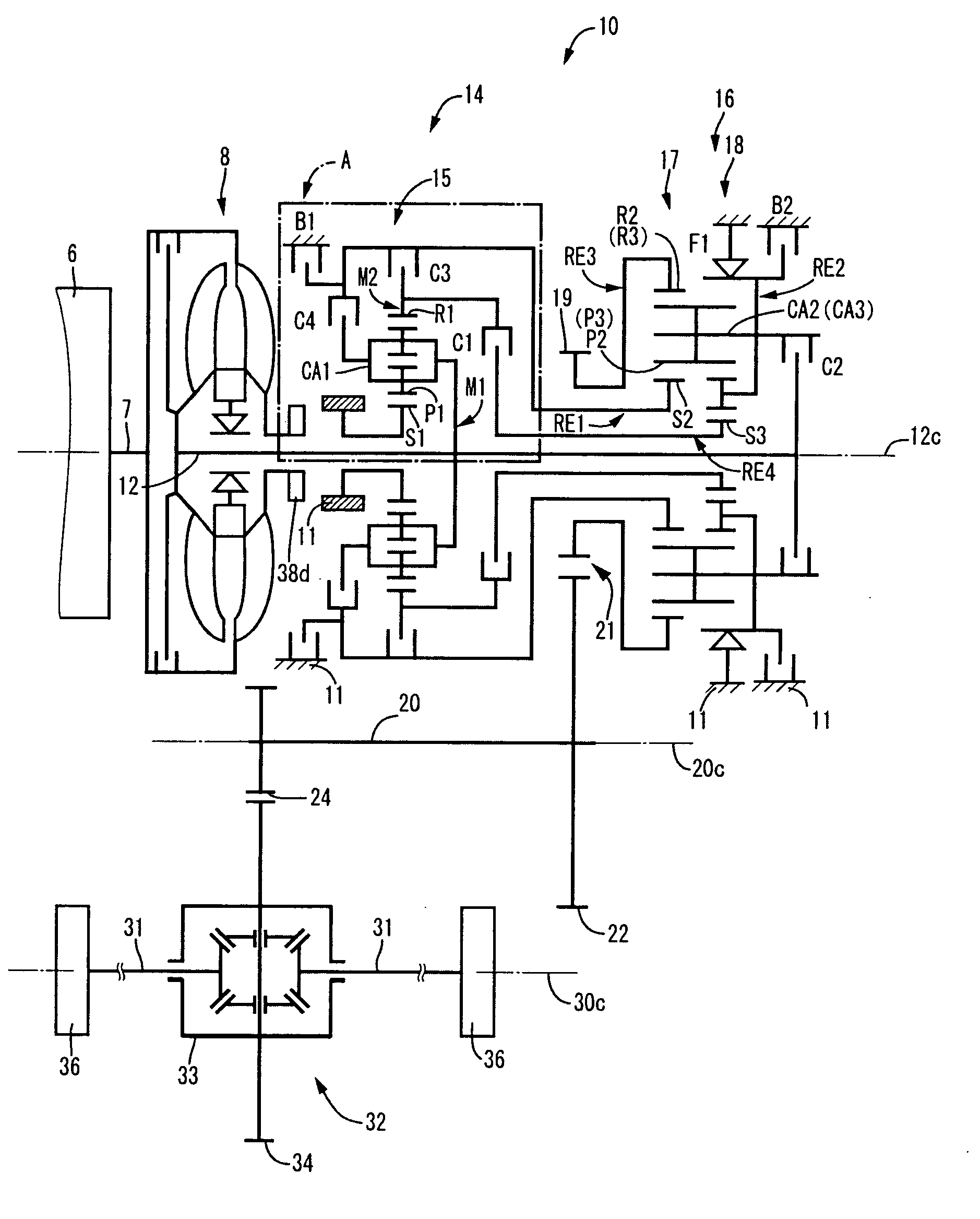 Planetary gear type multistage transmission for vehicle