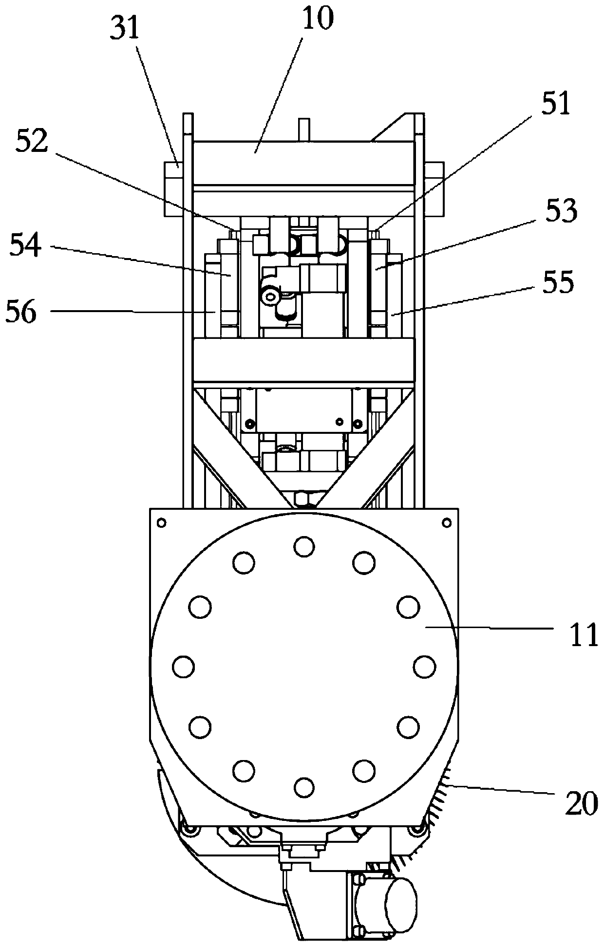 Floating sensing grinding head device and constant force grinding method