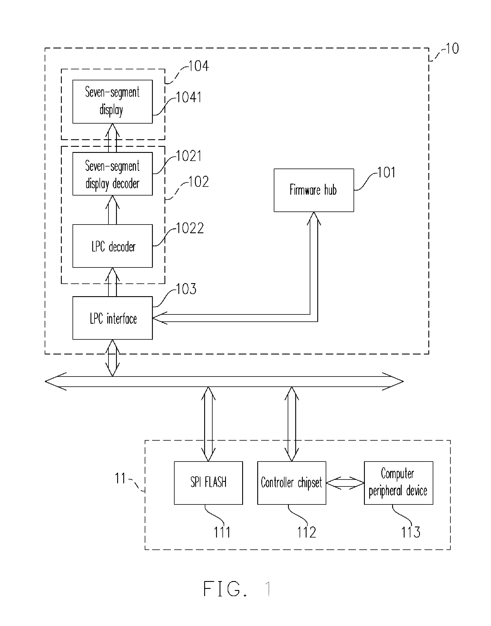 Debugging device using an lpc interface capable of recovering functions of bios, and debugging method therefor