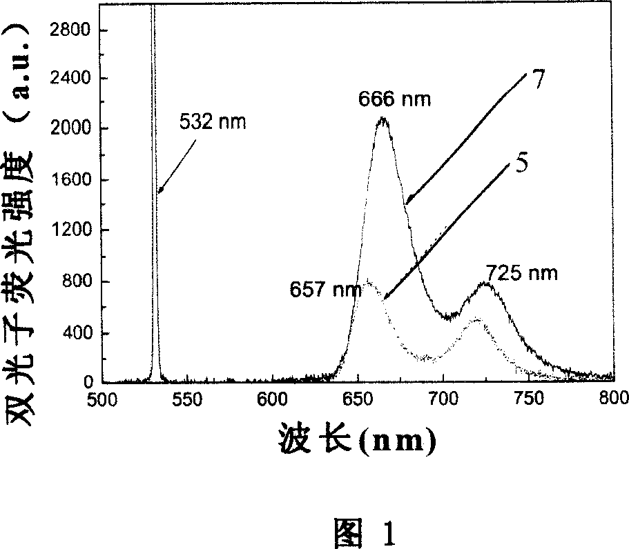 Branchy porphyrin molecule with the characteristics of intramolecular energy transfer and two-photon absorption