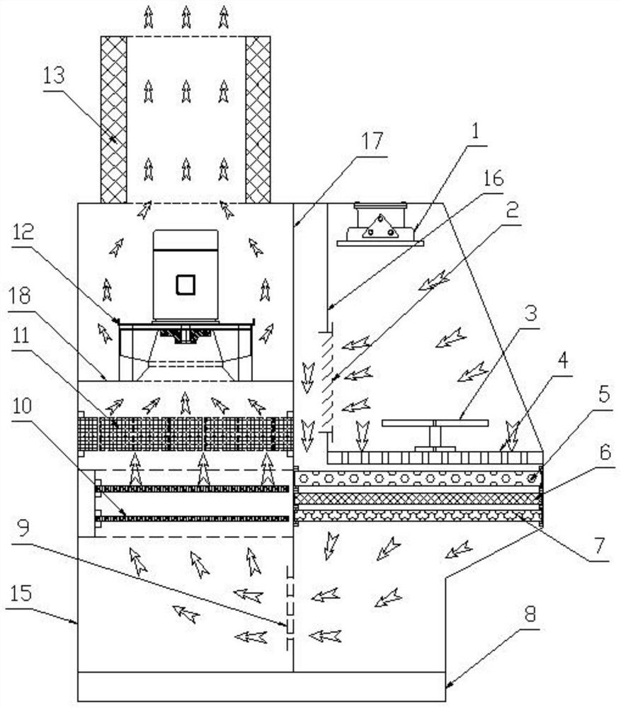 Table type purification device special for small workpiece paint spraying waste gas