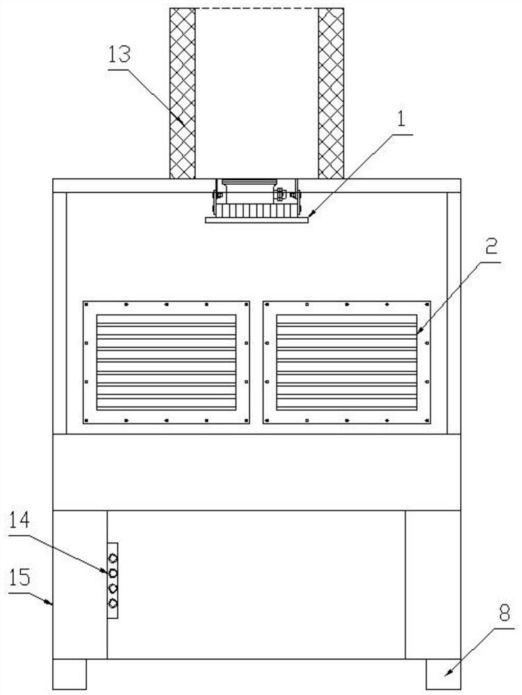 Table type purification device special for small workpiece paint spraying waste gas