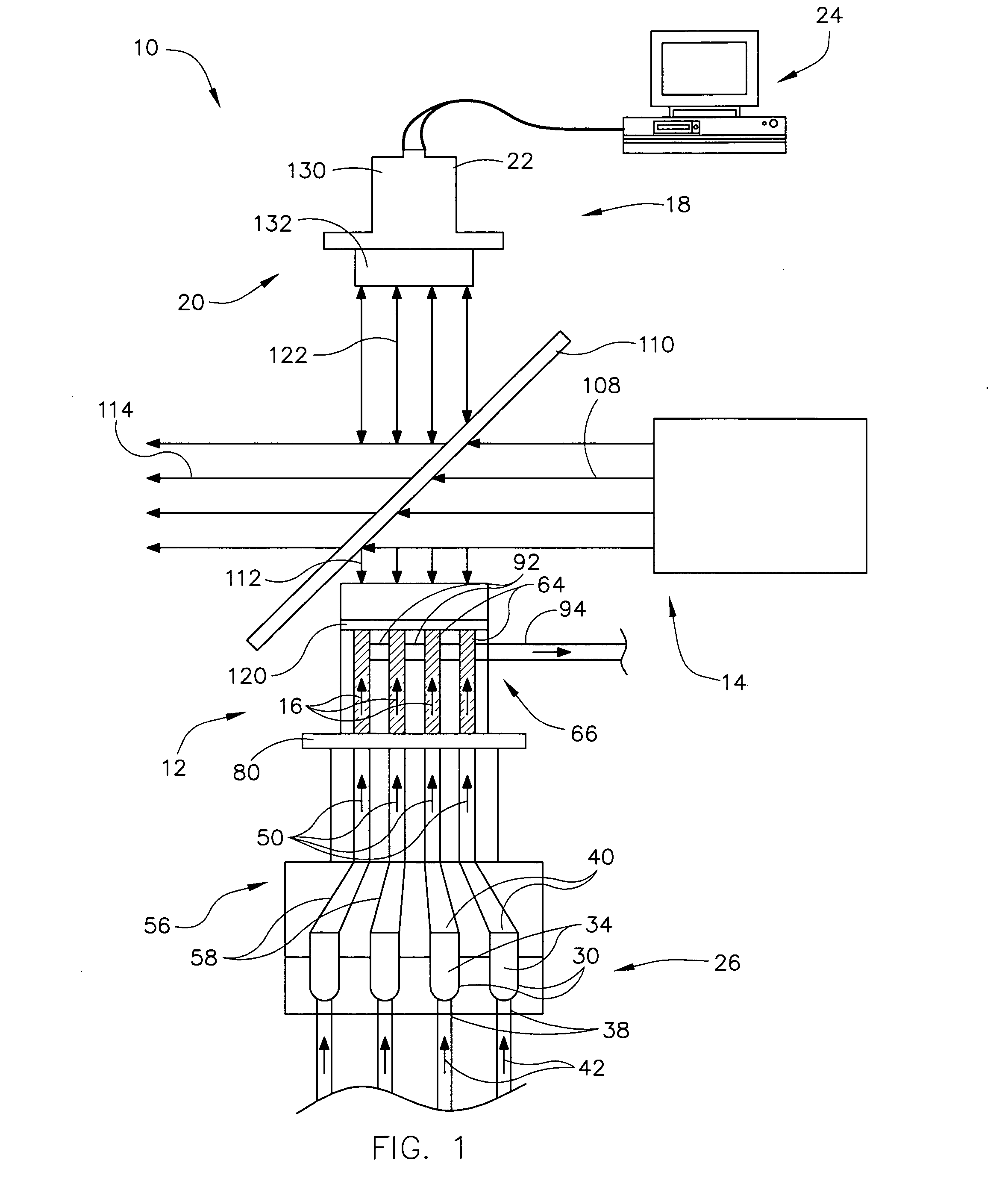 Parallel infrared spectroscopy apparatus and method