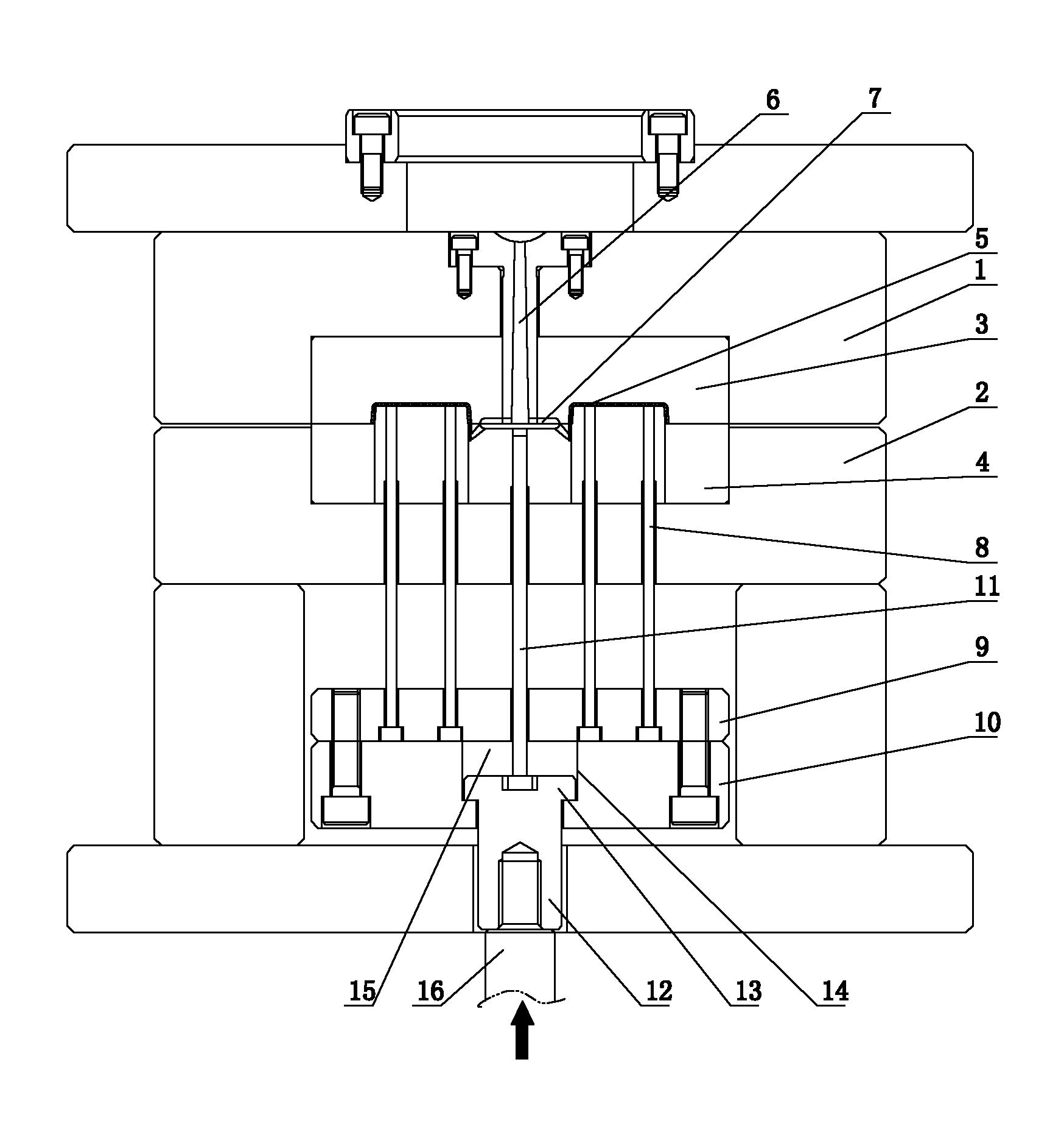 Gate ejection structure of mould