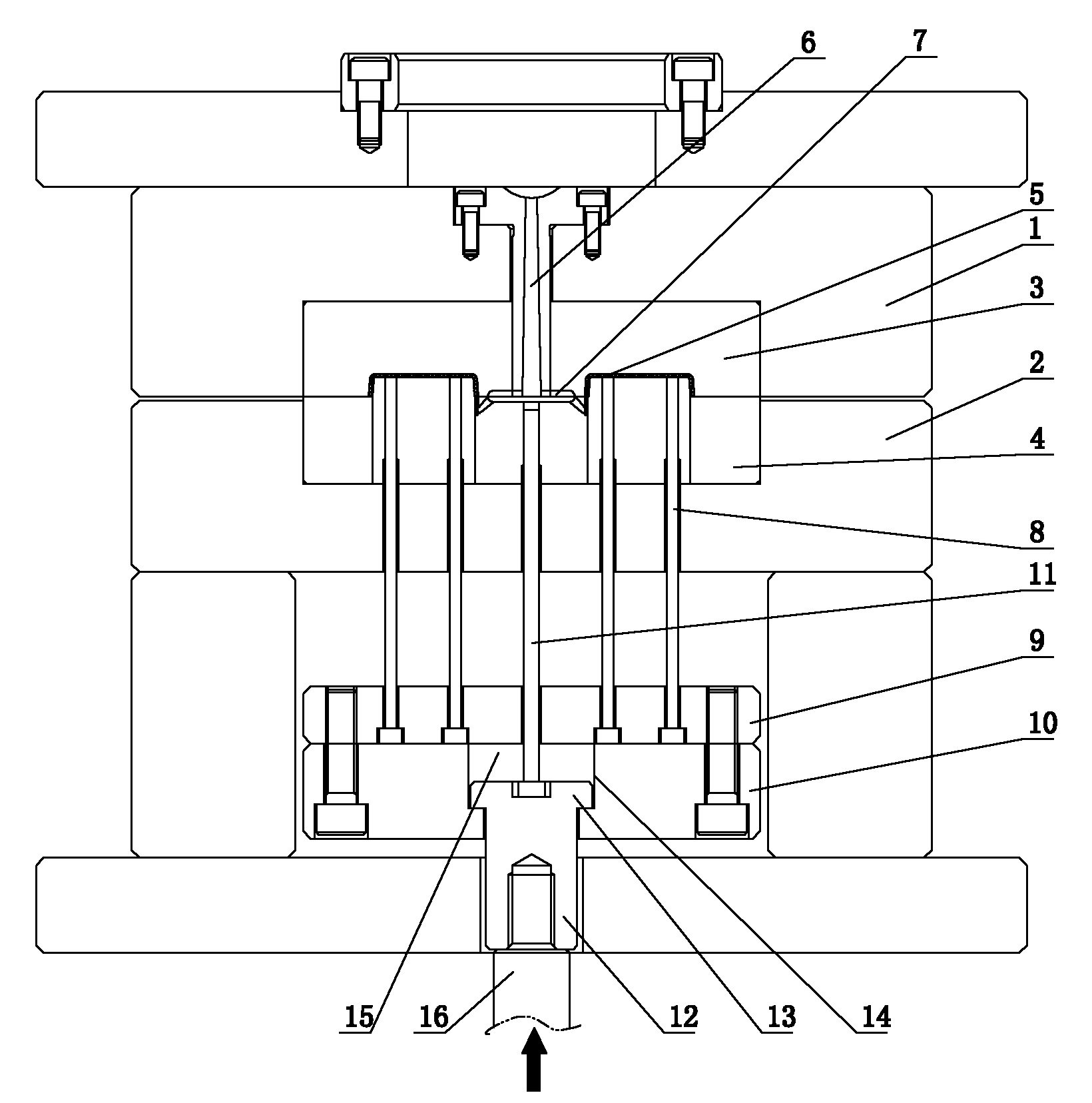 Gate ejection structure of mould