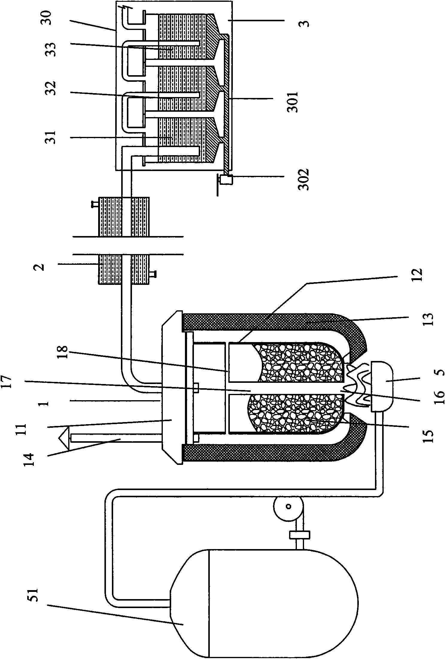 Device and method for recovering glass reinforced plastic by pyrolysis