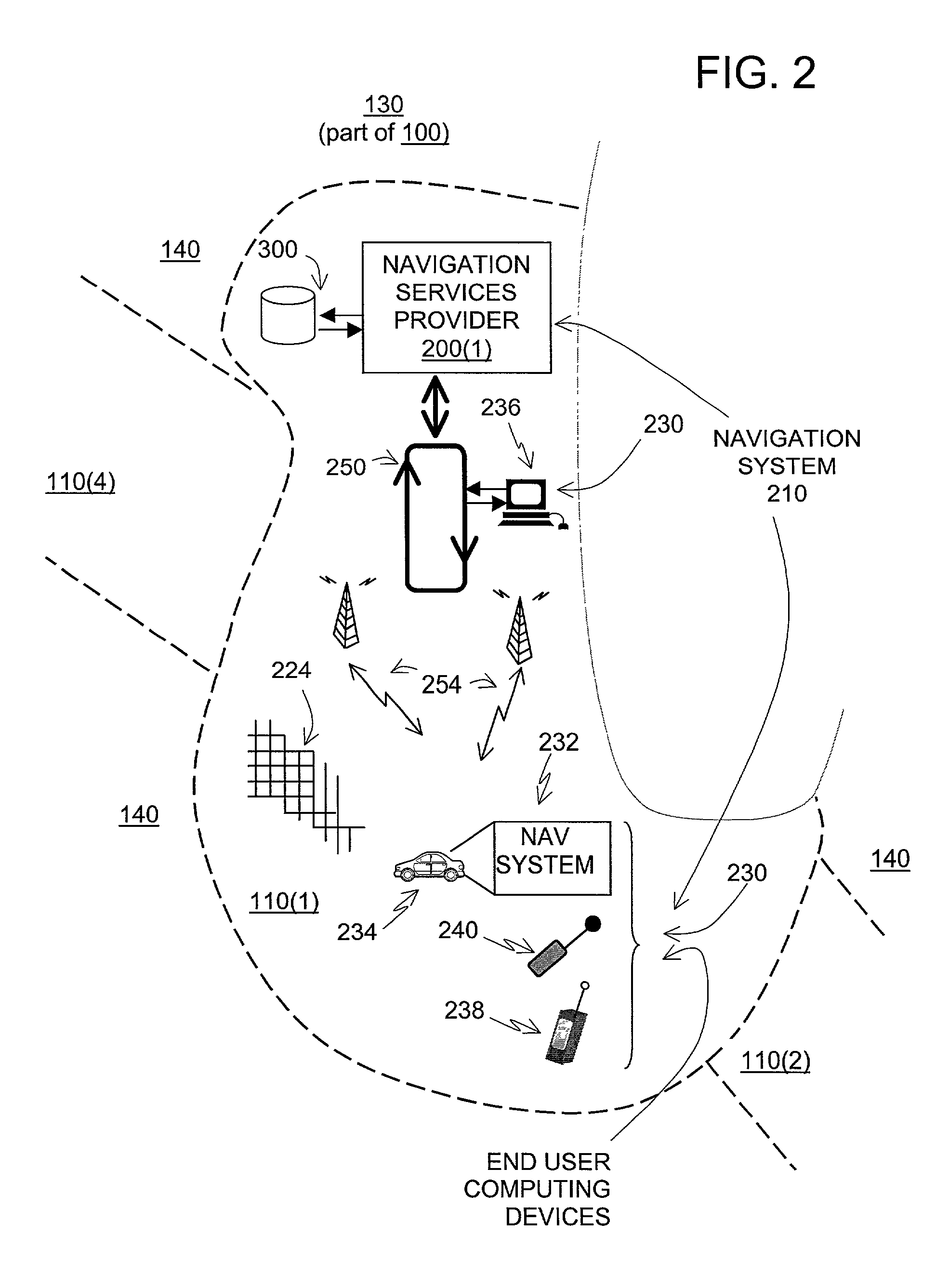Geographic database including data indicating wireless coverage and method and system for use thereof
