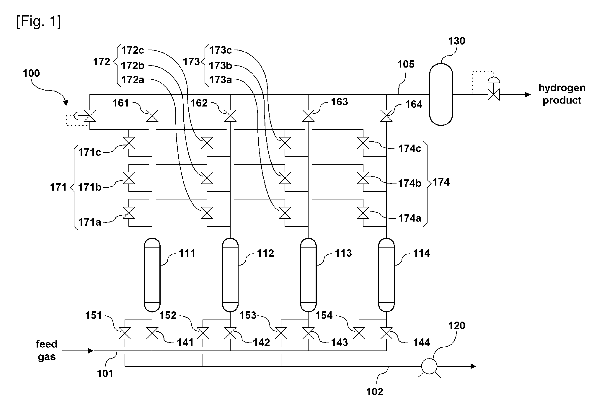 Pressure swing adsorption apparatus and method for hydrogen purification using the same