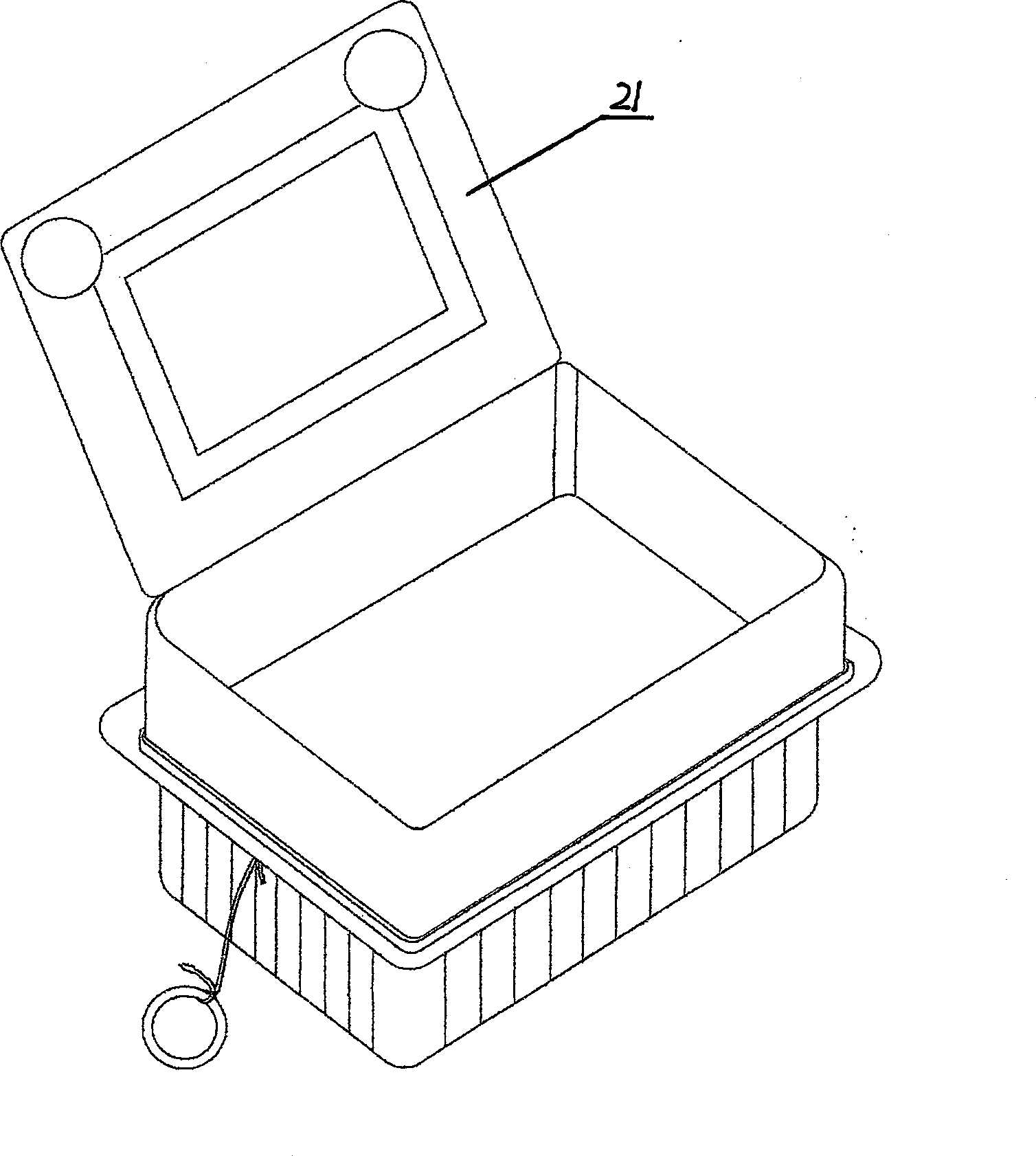 One-off meal box possessing self heating function