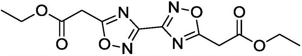 Synthesis method of 5,5'-di(acetic ether)-3,3'-bi-1,2,4-oxadiazole